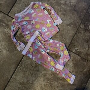 Little Sleepies Baby Girls 12-18 Months Mos Milk & Cookies 2 Pc Pajamas Pants